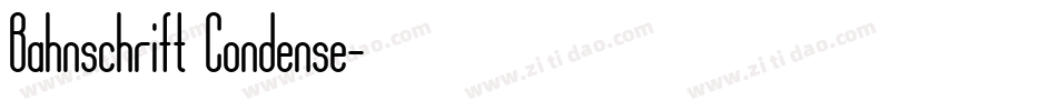 Bahnschrift Condense字体转换